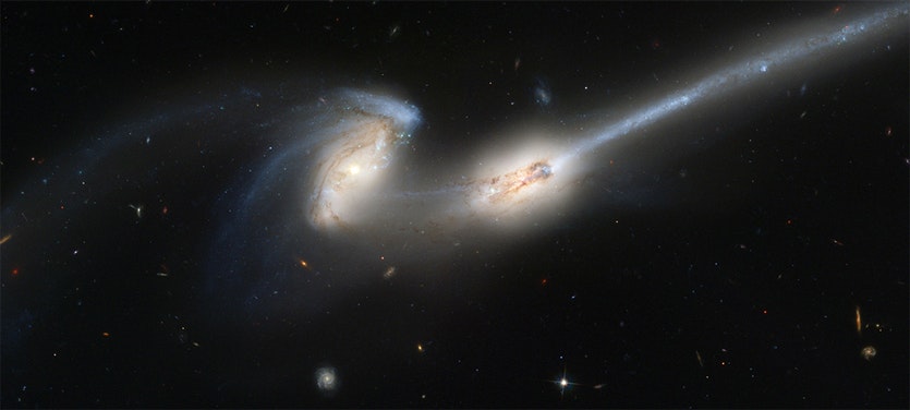 Two merging galaxies.