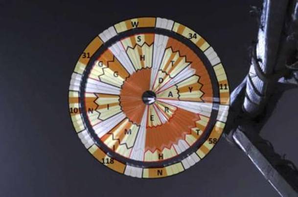 El paraca�das gigante de Mars rover llev� un mensaje secreto